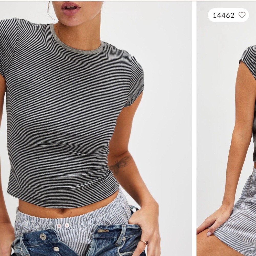 Free People Morning Pages Baby Tee